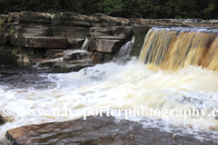 Waterfalls, river Swale; Richmond town