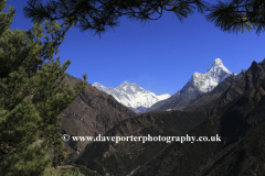 Snow, Ama Dablam Mountain, Himalayas, Nepal