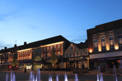 Water Fountains at night, Letchworth Garden City