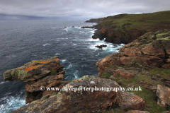 View to Trewellard Zawn point, Pendeen village