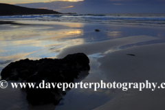 Sunset colours, Porthmeor beach, St Ives town