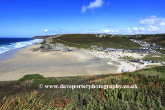 The surfing beach, Porthtowan village