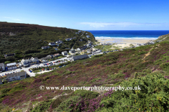 The surfing beach, Porthtowan village