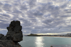 Rocks on Clodgy Point, Porthmeor beach, St Ives