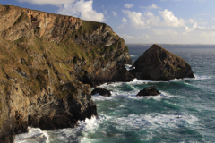 Bedruthan Steps sea stacks, Carnewas Island