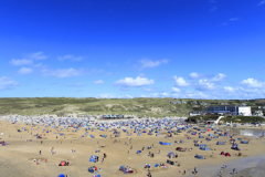 View of the surfing beach, Perranporth