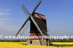 Summer view of Stevington Windmill, Stevington village