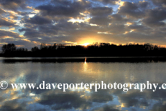 Sunset over a Fenland waterway