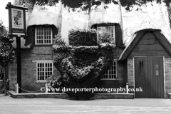 Winter snow, Fitzwilliam Arms pub, Marholm village