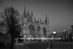 Dusk colours, Peterborough Cathedral