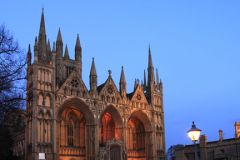 Dusk colours, Peterborough Cathedral