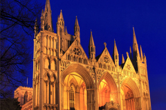 Dusk colours, Peterborough Cathedral