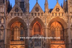 The west front of Peterborough City Cathedral