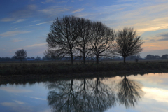 Winter sunset, river Nene, Ferry Meadows