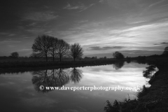 Winter sunset, river Nene, Ferry Meadows