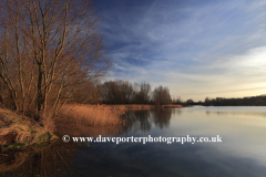 Summer sunset over a Fenland Drain; near Ely