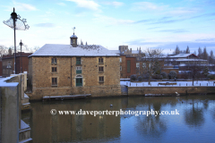 Snow on the Customs House, river Nene, Peterborough