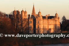 Sunset over the lake at Burghley House