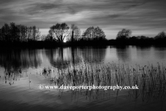 Summer sunset over a Fenland Drain; near Ely