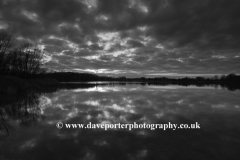 Autumn sunset over a Fenland Drain; near Wisbech