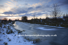 Winter frost, River Welland, Peakirk village