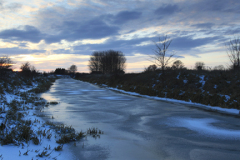 Winter frost, River Welland, Peakirk village