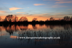 Summer sunset over a Fenland Drain; near Ely