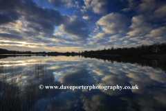 Autumn sunset over a Fenland Drain; near Wisbech