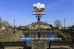 The village sign and pond, Warboys town