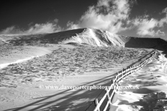 Winter, Mam Tor peak, Edale Valley