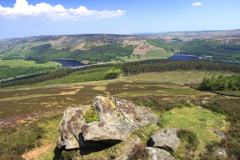 Ladybower reservoir from Win Hill