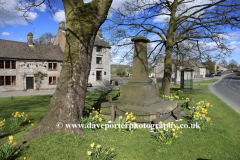 Daffodils and the War Memorial, Monyash village