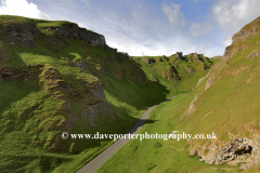 Winnats Pass, Castleton village, Hope Valley