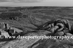 Rock formations on Curbar gritstone edge