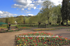 Hall Leys Park, river Derwent, market town of Matlock