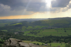 Sunset over the Edale valley