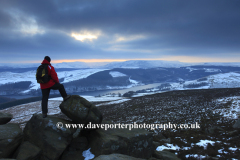 Walker at Ladybower reservoir, Upper Derwent Valley