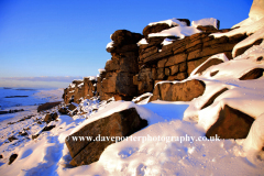 Winter Sunset over Stanage Edge