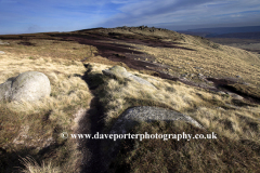 Gritstone rocks on Shelf Moor, Snake Pass