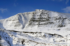 Winter, Mam Tor  peak, Hope Valley