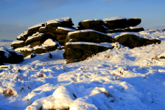 Gritstones in Lawrence Field near Grindleford