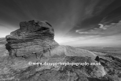 Gritstone rocks on Shelf Moor, Snake Pass