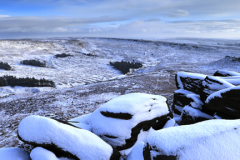 Winter, Burbage rocks, Burbage moor