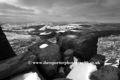 Wintertime, Burbage Rocks, Peak District