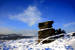 Winter, Mother Cap Gritstone, Millstone Edge