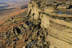 Gritstone rock formations, Stanage Edge