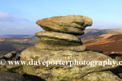 Gritstone rocks on Hathersage Moor,