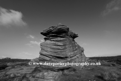 Mother Cap Gritstone rock formation, Millstone Edge