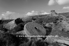 Mother Cap Gritstone rock formation, Millstone Edge