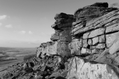 Landscape over the Gritstone rocks, Stanage Edge